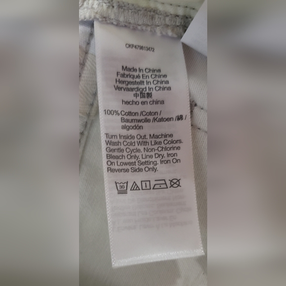 Madewell The '90s Straight Jeans High Rise in Silver Foil size 25 nwt - Picture 6 of 8